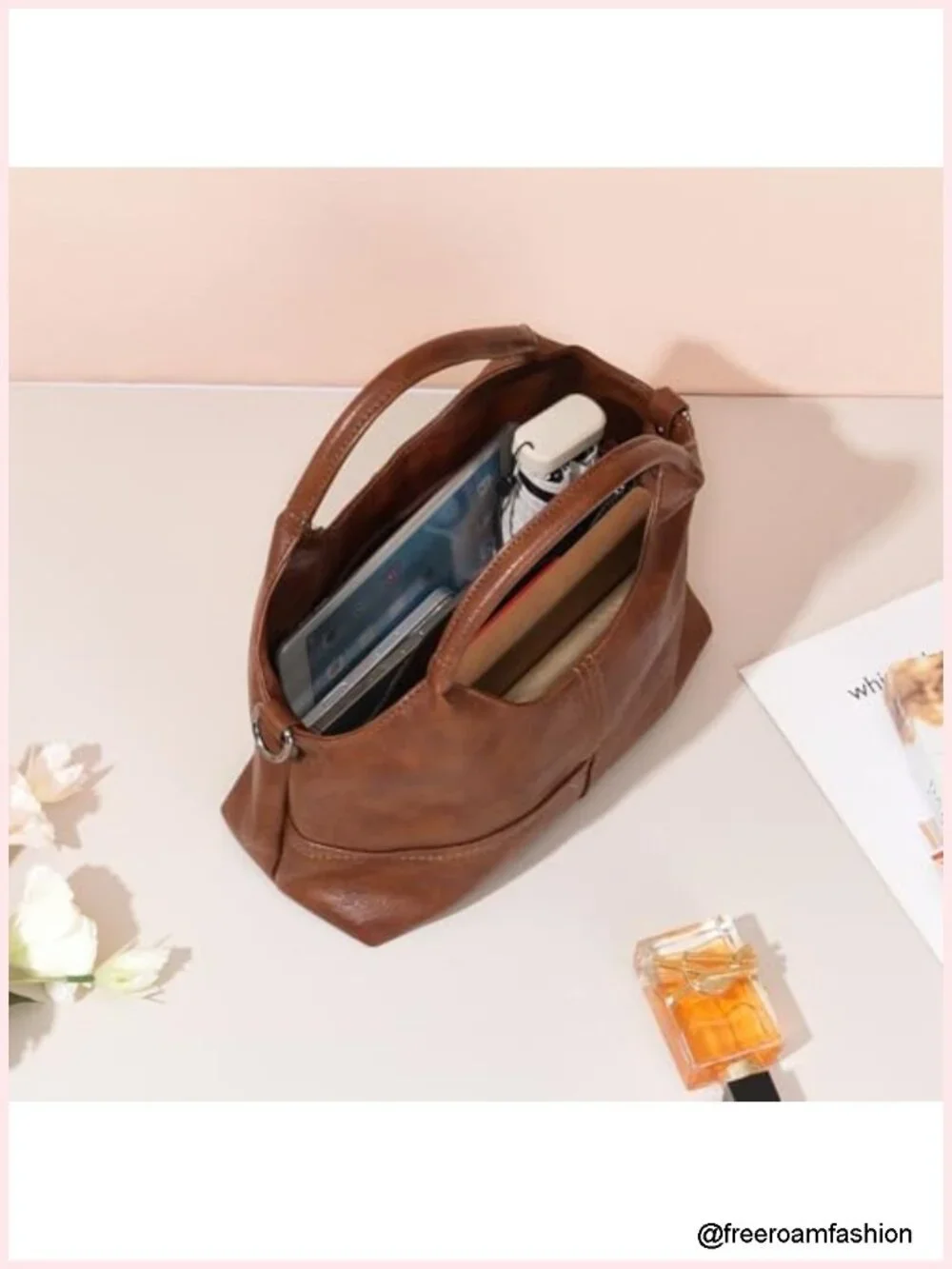 Soft Faux Leather Hobo Handbag, Medium Crossbody Satchel Tote with Top Handle